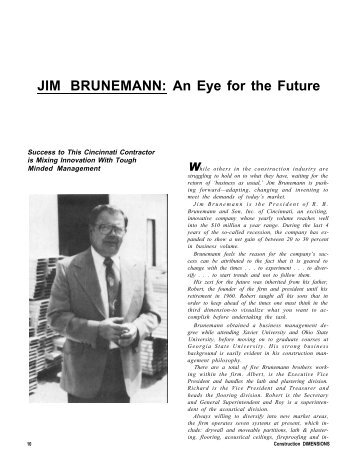 Jim Brunemann: An Eye for the Future - AWCI