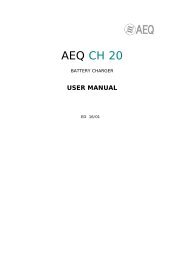 User's manual CH20 battery charger - AEQ