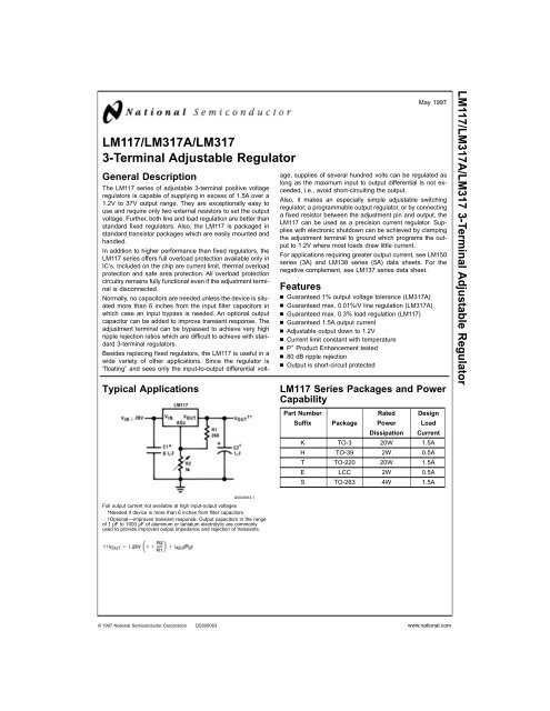 LM117/LM317A/LM317 3-Terminal Adjustable Regulator - HEP