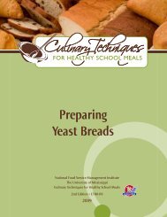 Preparing Yeast Breads - National Food Service Management Institute