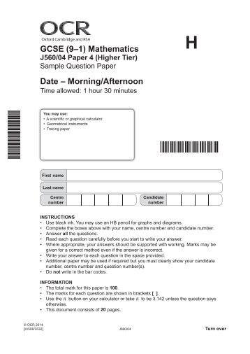 169001-higher-tier-sample-assessment-materials