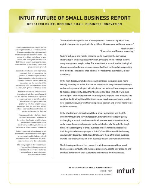 Intuit Future of Small Business Report (PDF)