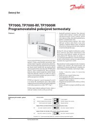 Programovatelné termostaty řady TP7000 - Danfoss