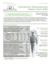 Yellowknife Homelessness Report Card 2008 - YWCA Canada