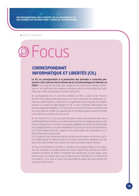 Guide ConfidentialitÃ© - Ordre National des Pharmaciens