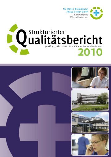 Strukturierter Qualitätsbericht 2010 des St. Marien-Krankenhaus ...