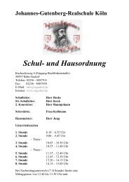 Hausordnung ganzneu geÃ¤ndert 26.8.12 - Realschule Godorf