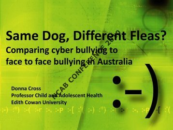 Same Dog, Different Fleas? - National Centre Against Bullying