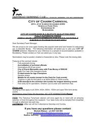 City of Charm Carnival - Wide Bay Regional Swimming Assoc.