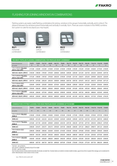 Product selector and price list - Fakro