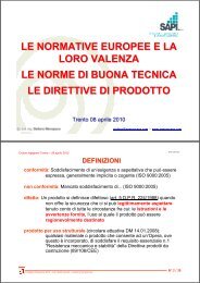 le normative europee e la loro valenza le norme di buona tecnica le ...