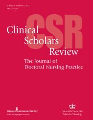 Clinical Scholars Review - Columbia University School of Nursing