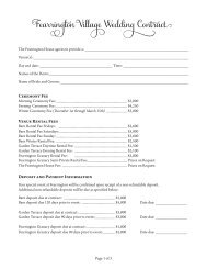 Fearrington Village Wedding Contract