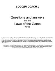 Questions and answers Laws of the Game - Milford Soccer