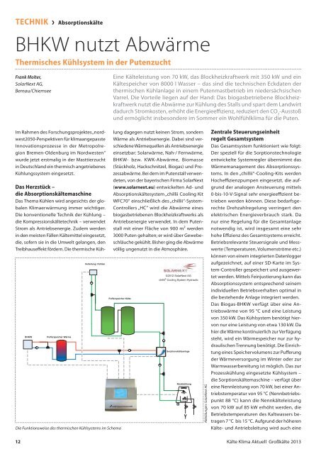 finden Sie die Sonderausgabe GroÃkÃ¤ltetechnik 2013 - KÃ¤lte Klima ...