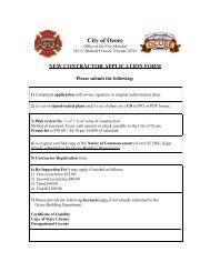 Fire Permit Application - City of Ocoee