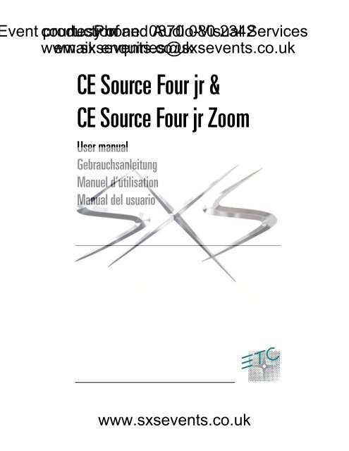 CE Source Four jr & CE Source Four jr Zoom - SXS Events
