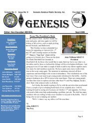 Editor: Ken Kavaljian KB1KVL Sept 2009 - Genesis Amateur Radio ...