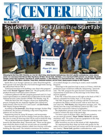 Sparks fly at NSC 4 Hamilton Start Fab - Ingalls Shipbuilding logo ...