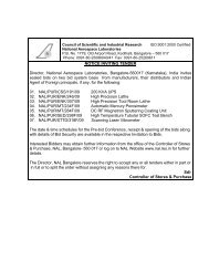 The Bidding Documents - National Aerospace Laboratories