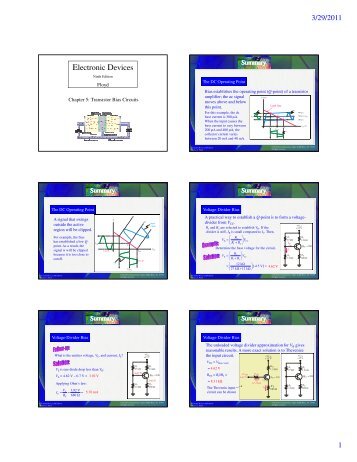 Transistor Bias Circuits