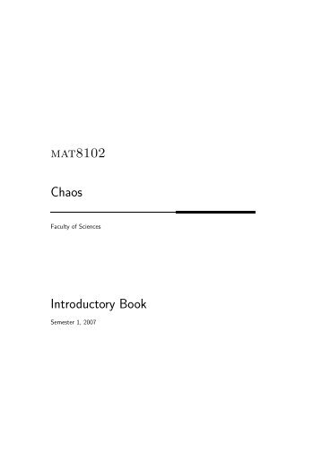 mat8102 Chaos Introductory Book