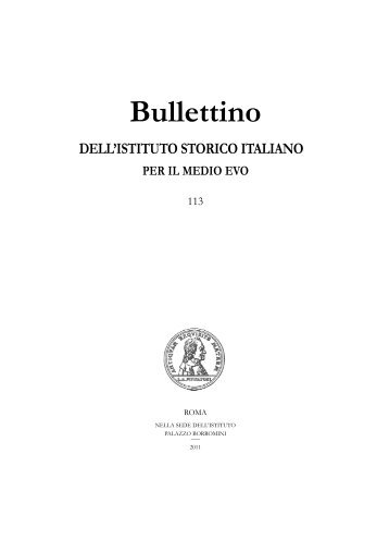 relazione in pdf - Istituto Storico Italiano per il Medioevo