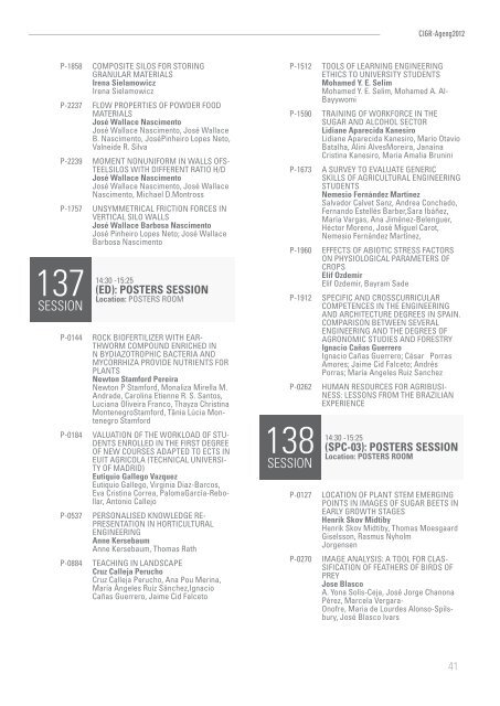 Cigrageng2012 Final Programme - International Conference of ...