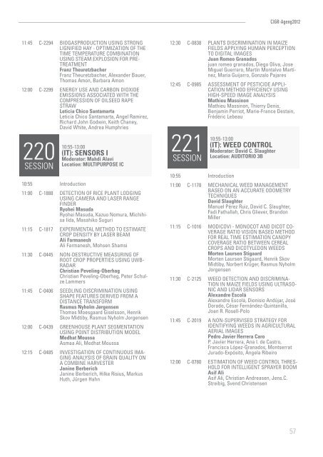 Cigrageng2012 Final Programme - International Conference of ...