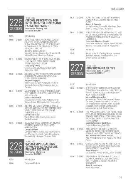 Cigrageng2012 Final Programme - International Conference of ...