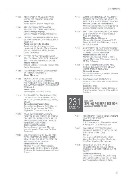 Cigrageng2012 Final Programme - International Conference of ...