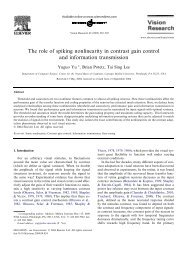 The role of spiking nonlinearity in contrast gain control and ...