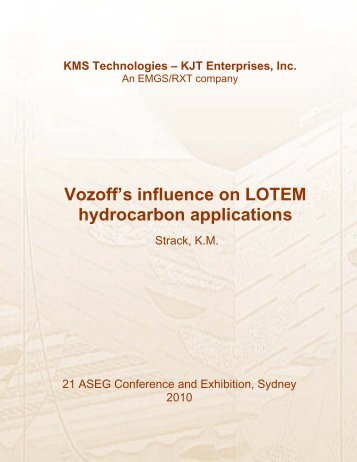 Vozoff's influence on LOTEM hydrocarbon applications