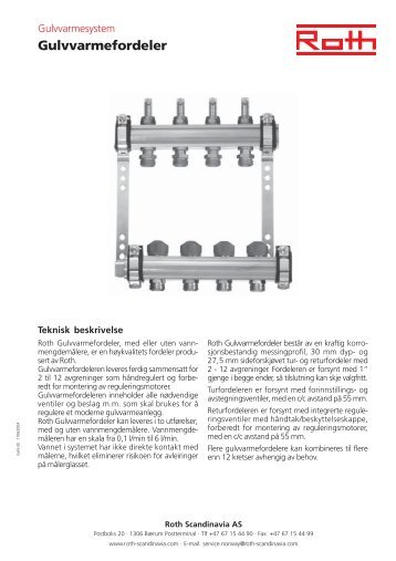 Gulvvarmefordeler - Roth Nordic AS