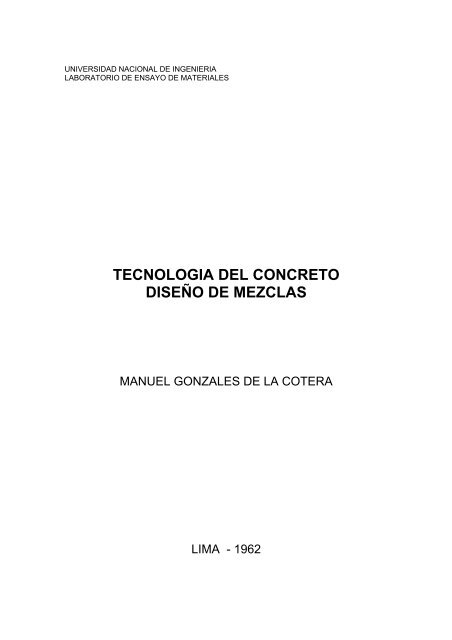 TecnologÃ­a del concreto, diseÃ±o de mezclas - Asocem