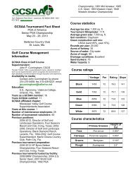 GCSAA Tournament Fact Sheet Golf Course ... - PGA TOUR Media