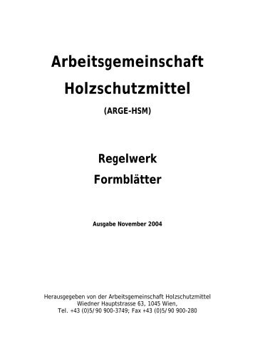 Regelwerk - Holzschutzmittel