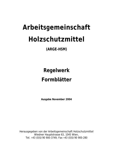 Regelwerk - Holzschutzmittel