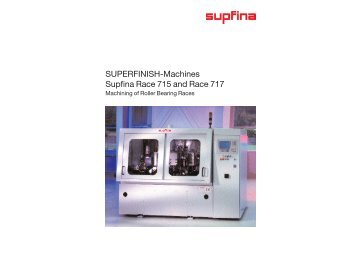 SUPERFINISH-Machines Supfina Race 715 and Race 717