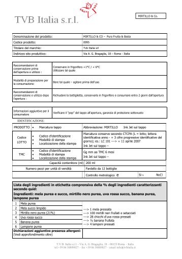 Scheda tecnica Mirtillo & co..pdf - Siqurcatering.it