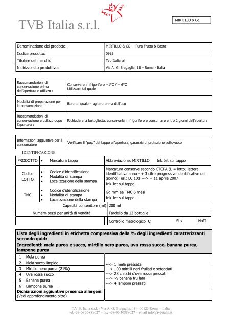 Scheda tecnica Mirtillo & co..pdf - Siqurcatering.it
