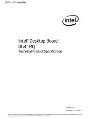 IntelÃ‚Â® Desktop Board DG41RQ Technical Product Specification