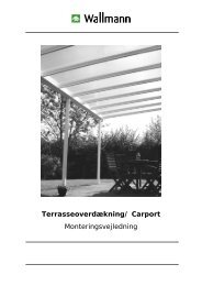TerrasseoverdÃƒÂ¦kning/ Carport Monteringsvejledning