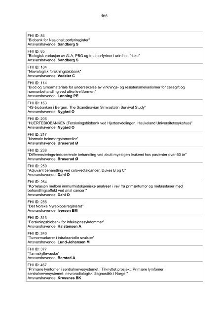 Sak 03807 O Vedlegg Fagleg Rapportering 2006 - Helse Vest