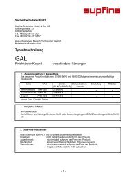 Sicherheitsdatenblatt Typenbeschreibung Finishkörper Korund ...