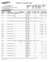 CESCOM 10 - Aircraft Status Report