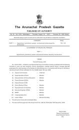 The Arunachal Pradesh Gazette - Arunachalipr.gov.in