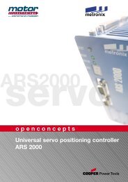 Universal servo positioning controller ARS 2000 - Motor Technology ...