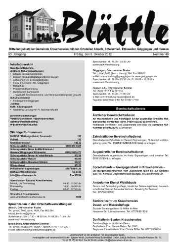 Mitteilungsblatt KW 40.pdf - Krauchenwies