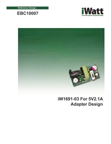 iW1691-03 For 5V2.1A Adapter Design EBC10007 - iWatt